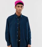 Collusion Oxford Shirt In Navy