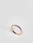 Asos Pretty Stone And Chevron Detail Thumb Ring-copper