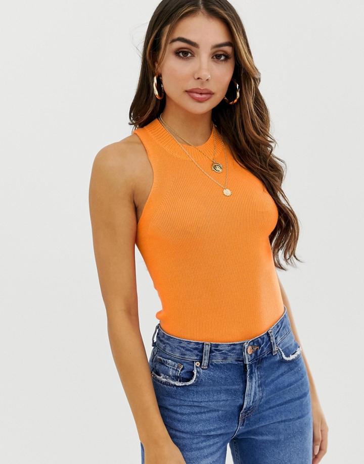 Asos Design Knitted Tank-orange