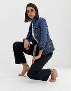 Miss Sixty Denim Jacket With Cinched Waist Detail-blue
