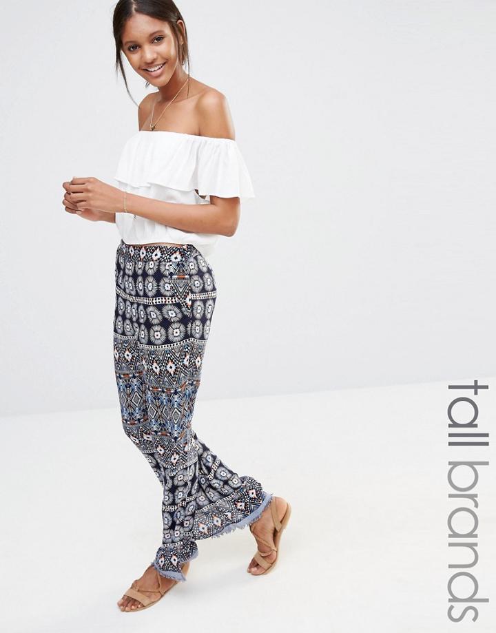 Vero Moda Tall Tile Print Wide Leg Pants - Multi