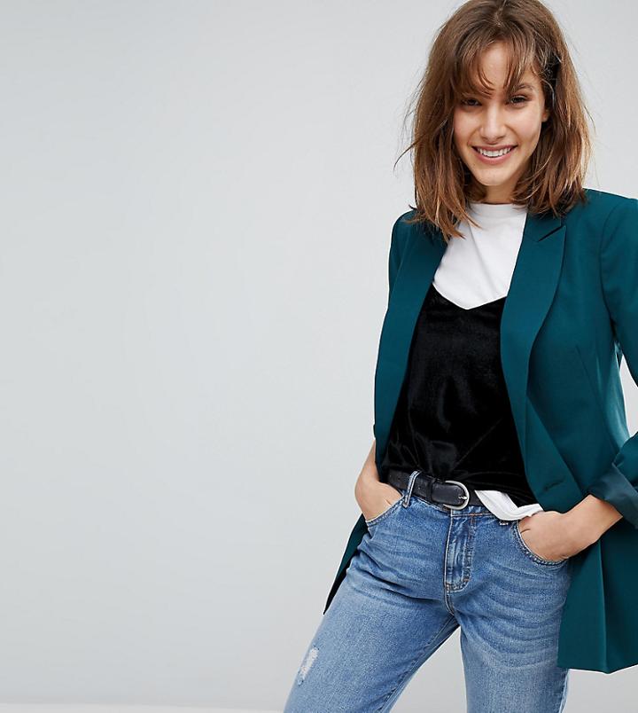Stradivarius Double Breasted Blazer-green