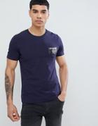 Love Moschino T-shirt In Navy With Chest Logo - Navy