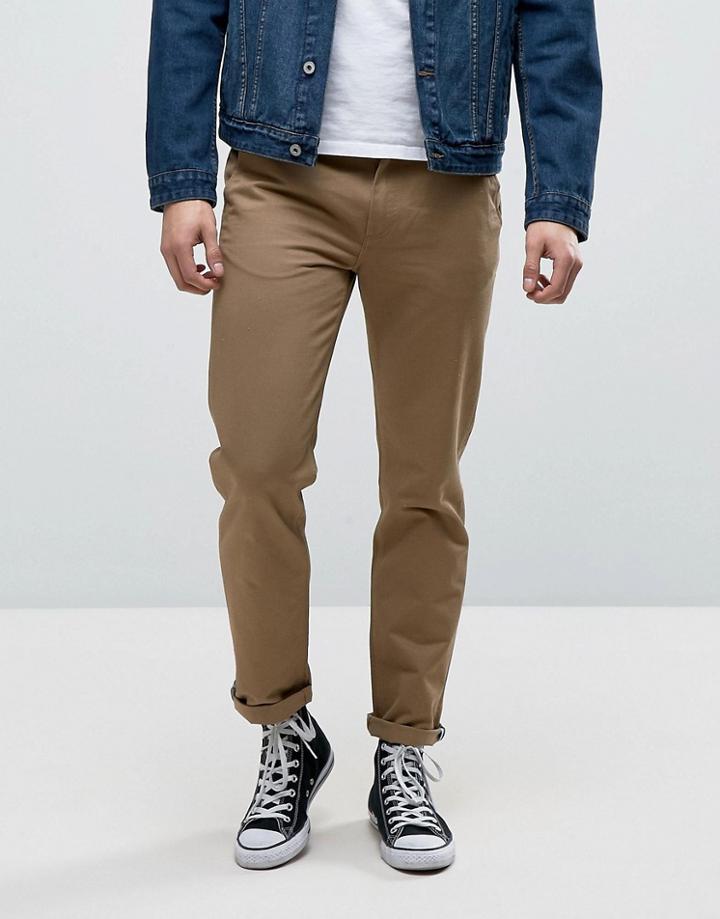 Fred Perry Pique Chinos In Tan - Tan