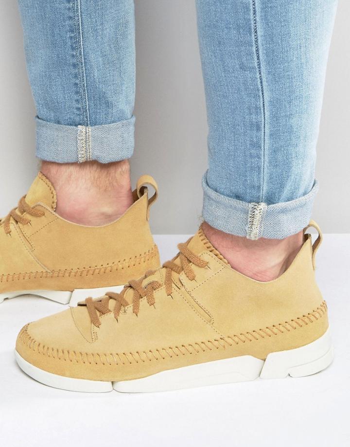Clarks Originals Trigenic Suede Sneakers - Beige