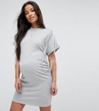 Asos Maternity Lace Up Shoulder Dress - Gray