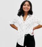 Brave Soul Petite Star Print Shirt
