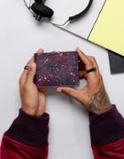 Asos Leather Wallet With Dragon Print - Red