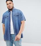 Replika Plus Short Sleeve Denim Shirt - Blue