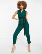 Trendyol Wrap Jumpsuit In Green