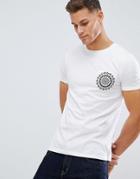 Asos Design T-shirt With Bandana Print Pocket - White