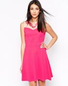 Lashes Of London Caviar Beaded Skater Dress - Pink