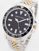 Brave Soul Chunky Bracelet Watch In Gold And Silver-multi