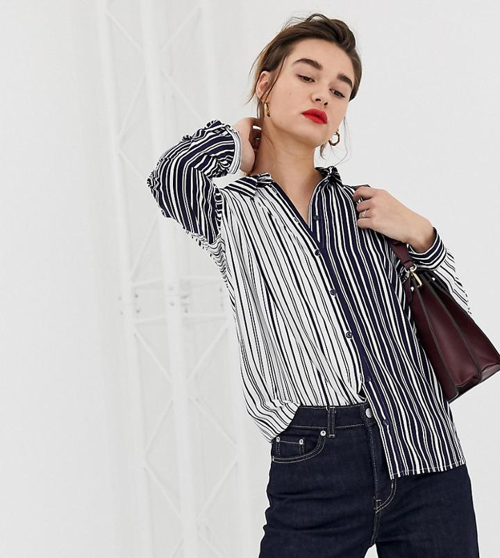 Warehouse Shirt In Navy Stripe - Multi