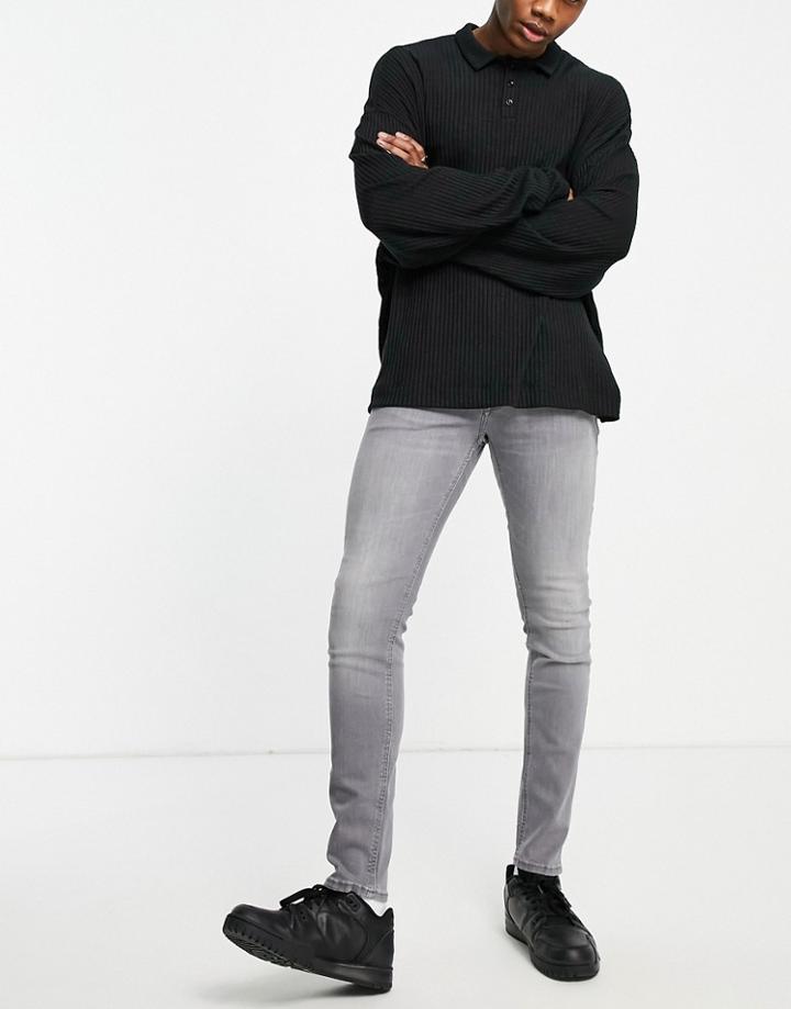 Jack & Jones Originals Liam Skinny Fit Jeans In Gray-grey