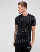 Nicce London Striped T-shirt - Black
