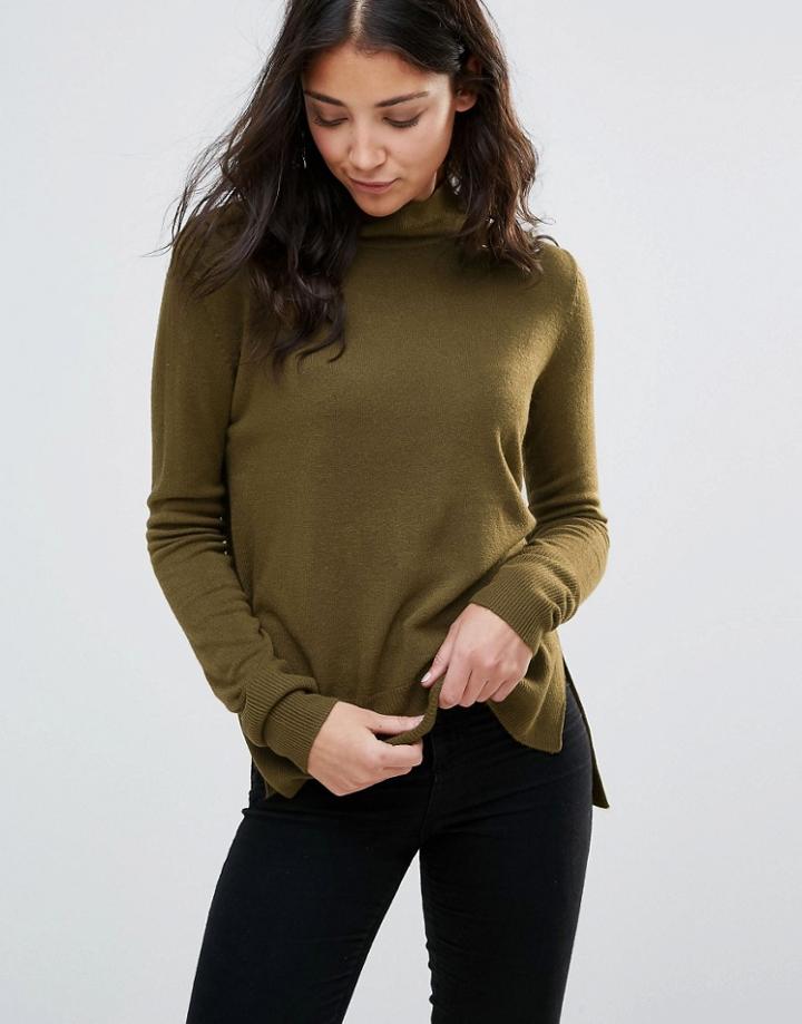 Jdy Bellamy Turtle Neck Knit Jumper - Green