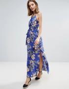 Vero Moda Belted Floral Maxi Dress - Multi