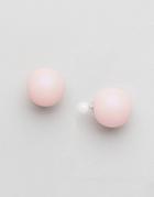 Asos Pastel Double Bubble Earrings - Pink
