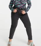 Madewell Plus Straight Leg Jean In Black-blues