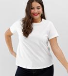 Asos Design Curve Ultimate T-shirt With Crew Neck In White - White