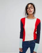 Max & Co Stripe Exaggerated Sleeve Sweater - Multi