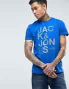 Jack & Jones T-shirt With Chest Print - Blue