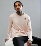 The North Face Easy Long Sleeve Top Back Logo Print Exclusive To Asos In Pink - Pink