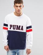 Puma Vintage Look Crew Neck Sweatshirt - White