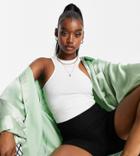 Asyou Jersey Racer Top In White