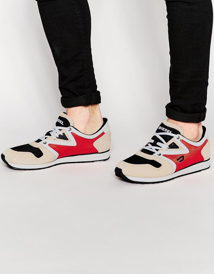 Diesel Boojik Runner Sneakers - Red