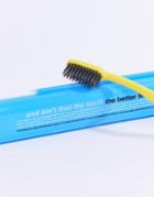Anatomicals And Ain't That The Tooth The Better Brush Charcoal Tooth Brush - Blue - Clear
