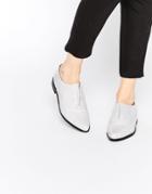 Asos Match Point Pointed Flat Shoes - Gray