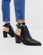 Asos Design Ripley Western Shoe Boots In Black