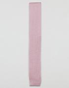 Moss London Wedding Knitted Tie - Pink
