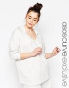 Asos Curve Lounge Hooded Top - Cream