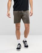 Asos Knitted Shorts In Metallic Yarn - Gold