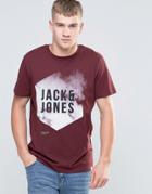 Jack & Jones T-shirt With Graphic Print - Burgundy