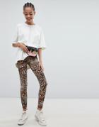 New Look Leopard Legging - Brown