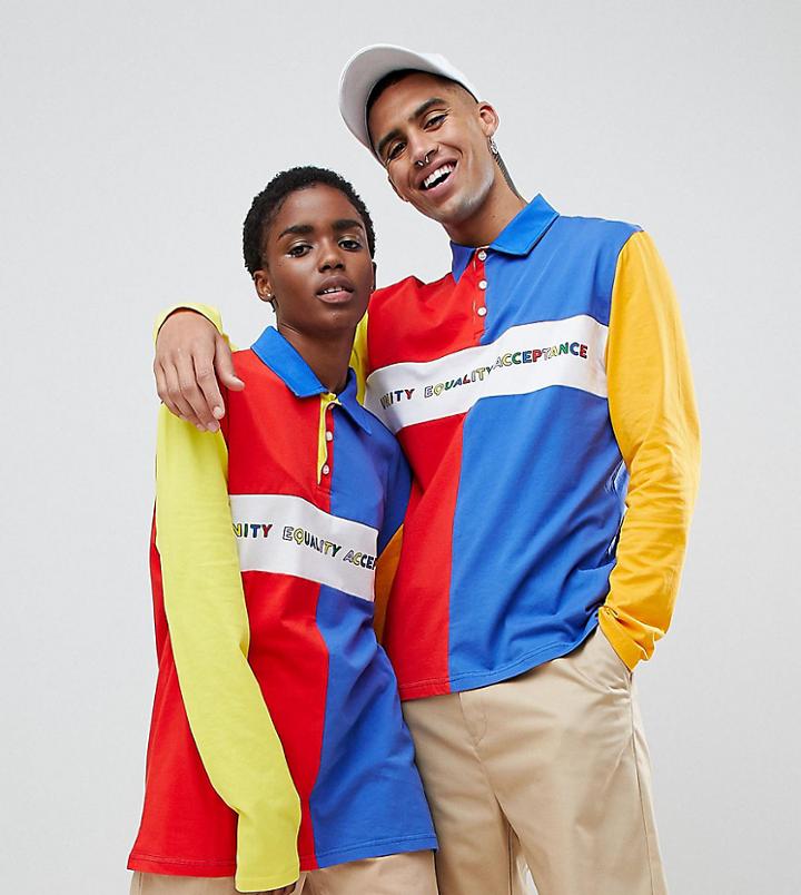 Asos Design X Glaad & Rugby Shirt - Multi