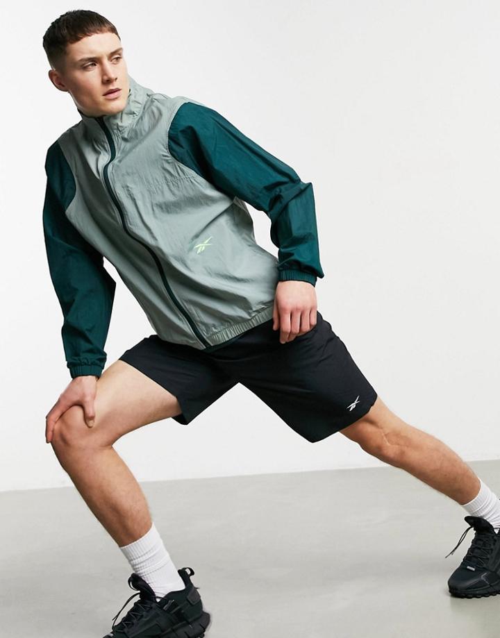 Reebok Woven Track Jacket In Khaki-green
