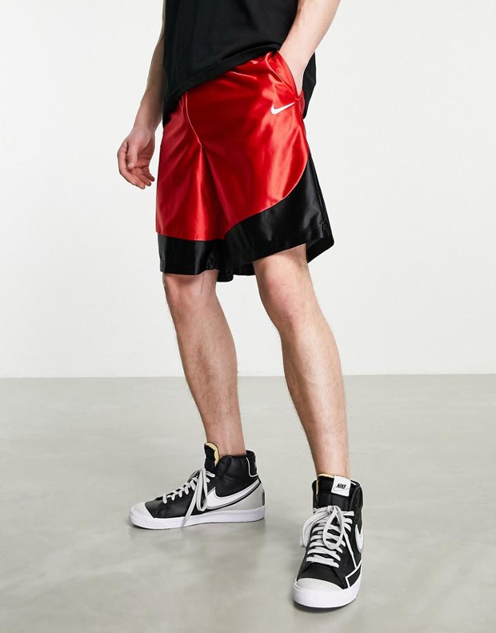 Nike Basketball Dri-fit Durasheen Polyknit Shorts In Red