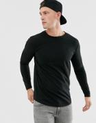 Soul Star Long Sleeve Top In Black - Black