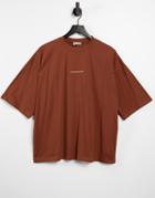Public Desire T-shirt With Graphic Print In Chocolate-brown