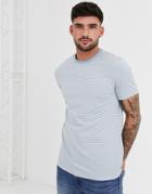 New Look Mini Stripe T-shirt In Light Blue