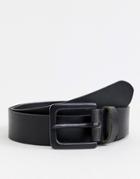 Barneys Original Leather Belt In Black - Black