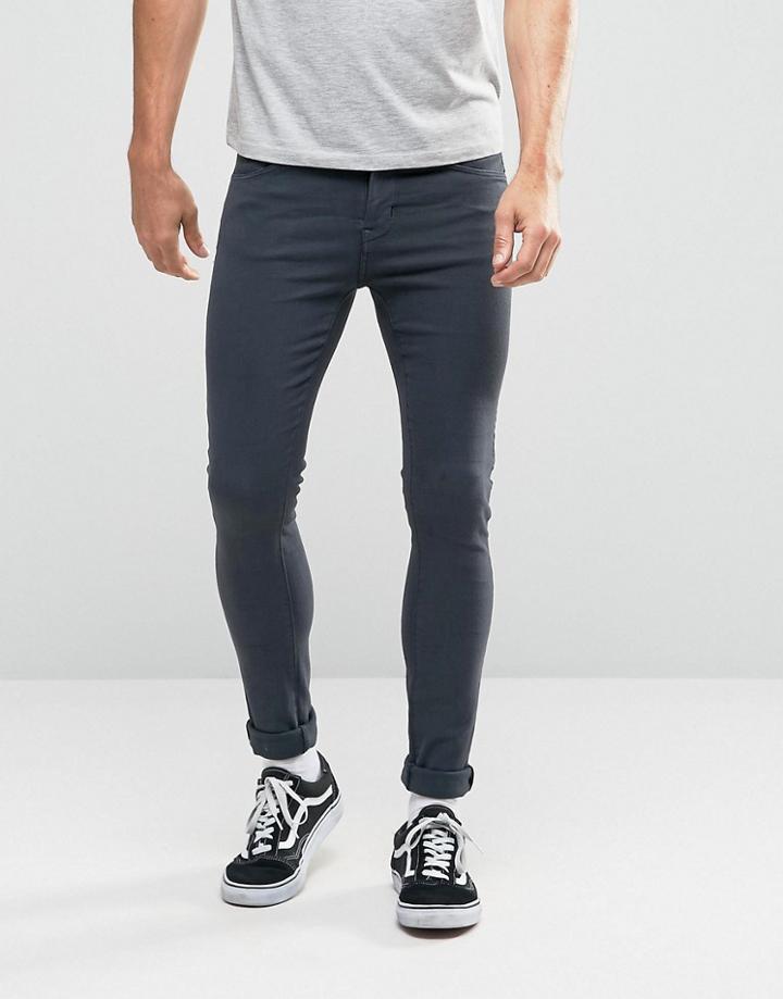 Dr Denim Leroy Super Skinny Jeans - Gray