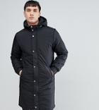 Another Influence Tall Longline Quilted Coat - Black