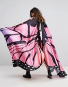 Club L Festival Dress Up Pink Butterfly Wings Festival Cape - Multi