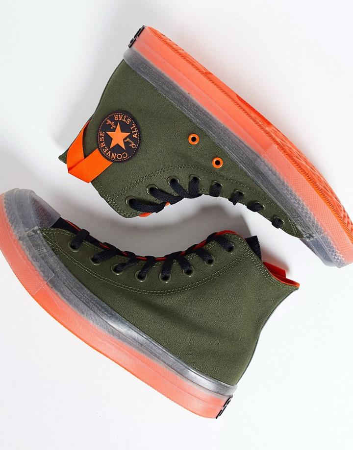 Converse Chuck Taylor All Star Cx Hi Stretch Canvas Sneakers In Cargo Khaki-green